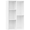 vidaXL Libreria/Credenza Scaffali Versatile Decorativa Mobiletto Arredo Casa Mensole Libri a Giorno Espositore Bianco 50x25x80 cm in Truciolato