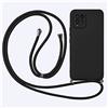 Yoedge Custodia con Cordino per Xiaomi Mi Note 10 Lite (4G) 6,47, Cover con Collana Practical Stylish, con Cordoncino da Indossare, Soft TPU Antiscivolo Bumper Case per Xiaomi Note 10 Lite 4G, Nero