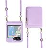 BLOTECH Borsa Telefono Zipper Cover per Samsung Galaxy Z Flip 5 Custodia Cellulare,Custodia PU Cuoio Borsa Telefono Fiori Portafoglio Custodia Libro Stile a Fisarmonica Copertura Flip Wallet Case