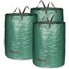 COM-FOUR® 3x sacchetti per rifiuti da giardino XL - borsa da giardino pieghevole con maniglie per il trasporto - contenitore pieghevole antistrappo per foglie, rifiuti verdi (300 litri - 3 pezzi)