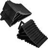 RUNQIN OUTDOOR 2pcs Cunei Plastica con Maniglia, Cunei Rimorchio Fino a 1,6 t, Cunei Ruote, Cuneo Ruota Freno, Supporto Ganasce Freno per Auto, Camion, Rimorchi, Roulotte, Camper, Cuscinetti Supporto per Pneumatici