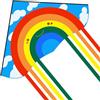 HONBO Rainbow Delta Kites Adults-Beginner Kite for Kids Easy Flyer - Kit Line and Swivel Included - Good for Outdoor Games and Summer The Beach Toys for Kids