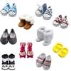 BOSOIRSOU 10 paia di scarpe per bambole da 18 pollici, BOSOIRSOU 7cm Stivali Scarpe da ballo Sandali Scarpe casual Scarpe di tela Adatte per 45cm American Girl Doll Accessori