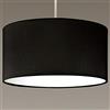 CGC Lighting Paralume Paralumi in tessuto Lampada da tavolo a sospensione a tamburo con diffusore inferiore bianco opalino massiccio, camera da letto, sala da pranzo 30cm (Nero)