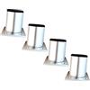 Qrity 4 Pezzi Gambe per Mobili Piedini per Mobili in Lega di Alluminio Piedini per Cucina Piedini per Divani Gambe per Tavoli in Metallo 50mm