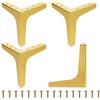 Knpwer 4 Pcs Gambe per mobili da 10 cm, Gambe per Divani, Carica fino an 800 KG, Moderni piedini triangolari in metallo per mobili fai da te di ricambio per armadietti, divani
