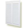 Nordborn Griglia di ventilazione in metallo, 20 x 25 cm, con rete per insetti, ventilazione (20 x 25 cm, bianco)