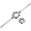 QUARKZMAN Set Chiavi Maschio Filettatore Dado Rotondo 1/2-20 Unf Supporto 38mm (Adatto Filettatura 1/2-5/8 (Unc/Unf) / Metrica M12-M14 / Dadi 38mm Diametro) Riparazione Filetti Bulloni