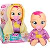 CRY BABIES Newborn Bath Time Zoe, Bambola Reagisce Quando Si Bagna, Impermeabile, Piange Lacrime Vere, Ha un Accappatoio Personalizzato, Bambini dai 18 Mesi in su