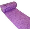 Deko AS GmbH Runner decorativo con motivo a rose (impermeabile, effetto loto, superficie vellutata, rotolo da 5 m, larghezza 30 cm, 100% nylon), colore viola