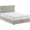 Atlantic Home Collection Letto Benita con cassettone, colore: crema, 90 x 200 cm
