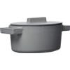 Sambonet Casseruola Ovale con Coperchio, Ghisa/Terracotta, Grigio Zenzero, 0.45 Litri, 13 x 10 cm