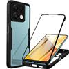 Yutwo Cover per Redmi Note 13 5G (Non per Redmi Note 13 4G) Antiurto Custodia 360 Gradi con Protezione dello Schermo Integrata Rugged Full Body Protettivo Case Trasparente Bumper Cover per Redmi Note 13 5G