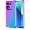 Topme Custodia per Telefono per Redmi Note 13 4G (6.67 Inches), Cover per Cellulare con Gradiente di Colore Trasparente in Morbido Silicone TPU - Blu Viola