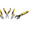 STANLEY STHT0-75094 Pinze Control Grip, Becchi lunghi, Set di 3 pz & 0-90-949 Chiave Regolabile a Rullino, 250 mm
