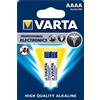 Varta 4061101402 - Pack di 2 batterie alcaline, AAAA, 1.5 V, colore: argento