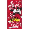 arlis Telo mare o asciugamano da bagno con Topolino e Minnie Disney 70 x 140 cm (telo da spiaggia Topolino e Minnie)