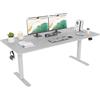 TRIUMPHKEY 180 x 80cm Scrivania Regolabile in Altezza,Elettrica Regolabile Scrivania,Tavolo da Computer,con Funzione di Memoria,Standing Desk 71-119 cm（Grigio）