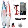 JBZ JBAY.ZONE JBAY.Zone Rush CJ2, Tavola Stand Up Paddle Gonfiabile per Performance, Doppio Strato di PVC Fusion, Pompa a Doppia Azione, Pagaia Regolabile e Borsa Incluse, Fino a 170kg, 380x71x15 cm