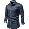 Kobilee Gemelli Camicia Uomo Taglie Forti Nera Camicia Bianca Camicia Formale da Cerimonia Camicia Elegante Manica Lunga Regular Camicia Seta Elasticizzata Slim Fit Abito Fantasia on Stiro