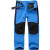yeyity Pantaloni da sci per bambini, imbottiti, impermeabili, termici, per ragazzi, ragazze, invernali, per attività all'aria aperta, Azzurro, 128/140 cm
