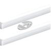 AIRYLI 2 Pcs Maniglie Bianco Tiretti dell'armadio Rotondo A forma di T Pomello Cassetto Manopole Da Cucina Pull tirettiera Mobili Lega di alluminio Manopola Camera Da Letto (Spaziatura tra i fori 96mm)