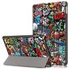 SORAKA Shinyzone Custodia Cover per iPad 10.2 Pollice 2019,Graffiti Print Supporto Triplo Stand Magnetica Smart Cover,PU Pelle Sottile Leggero Cover Protettiva con Auto Svegliati/Sonno,Graffiti