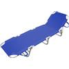 I GIARDINI DEL RE LETTINO IN ALLUMINIO PLAYA BLU struttura in tubolare di alluminio satinato ø 25 mm Tessuto in texilene Colore blu