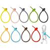 HORREX 27 Pezzi Fascette in Silicone per Cavi di Ricarica Oggetti Vari | Fascette Riutilizzabili, Twist Tie Multiuso, Bag Clip per Casa Ufficio Cucina Scuola, Design Autobloccante, Diversi Colori