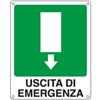 CARTELLI SEGNALATORI Cartello segnalatore - 25x31 cm - USCITA DI EMERGENZA - alluminio - Cartelli Segnalatori (unità vendita 1 pz.)