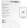 STARLINE Etichette adesive - in carta - permanenti - 70 x 25 mm - 36 et-fg - 100 fogli - bianco - Starline (unità vendita 1 pz.)