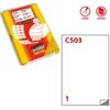 MARKIN Etichette adesive C-503 - in poliestere - permanenti - 210 x 297 mm - 1 et-fg - 50 fogli - bianco opaco - x laser - Markin (unità vendita 1 pz.)