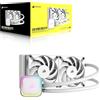 CORSAIR H100i RGB ELITE Dissipatore per CPU a Liquido - AIO da 240 mm - Bianco