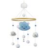 URFEDA Campanelli eolici per bambini campanelli eolici mobili Campanelli eolici per presepe giostrina per presepe Bebe Nube Palline in feltro Decorazione per presepe in legno Ragazzo e ragazza