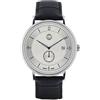 Mercedes-Benz Collection 2020 - Orologio da polso da uomo, classico, piccoli secondi, colore: argento/blu, Blu, Classico casual