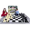 Chess Gigant Game Gigante Scacchiera 180x160cm + Sacchi 26cm Casa Giardino Esterno Gigant Game