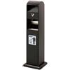 Giordanoshop Posacenere a Colonna con Cestino 34,5x119,5x31 cm in Metallo Nero Opaco 14L per