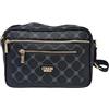 COVERI COLLECTION Borsa Donna Spallaccia Francesina in Ecopelle Stampa Personalizzata Multitasche Tracolla Regolabile Dimensioni: 27 X 20 X 10 cm. ART. 80011 Colore NERO