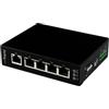 StarTech.com Switch di rete Commutatore Industriale Gigabit Ethernet a 5 porte non gestito - Guide DIN / Montabile a parete