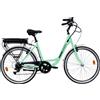 Momo Bicicletta elettrica con pedalata assistita E-Bike Bici verde Ferrara