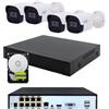 RVT Kit IP Poe con 4 Telecamere Bullet con audio NVR 8 Canali 5 Mp Hard Disk 500 Gb