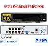 RVT NVR 8 Canali POE 48v Fino a 8 Mpx H.265 HDMI P2P CLOUD alta risoluzione 4k