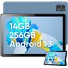 Tablet 10 Pollici Android 13, 14 GB RAM + 256 GB ROM / 1 TB Espandibile, Octa-Co