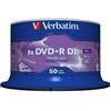 Verbatim 200 DL DVD +R VERBATIM 8X DUAL LAYER DOUBLE VERGINI Vuoti 8,5 GB AZO XboX 43758