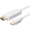 Tec-Digi Cavo da mini DisplayPort DP a HDMI, placcato oro, convertitore adattatore HDTV da 1,8 m, supporta Thunderbolt per Apple Mac, MacBook Air Pro, iMac