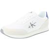 Calvin Klein Jeans Retro Runner Low Mix Mtl Ym0ym01032, Scarpe da Ginnastica Uomo, Bianco (Bright White/Sapphire Blue), 40 EU