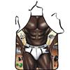 les colis noirs lcn Grembiule da cucina umoristico uomo sexy slip Muscle Black Macho - Cucina regalo divertente Natale - 068