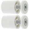 cyclingcolors 2x Ferma lama finale per tapparella tonda 15mm Ø22mm in PVC con rondella e vite Tenda Finestra Avvolgitore Svolgitore Carpenteria, bianco