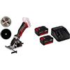 Einhell Mini Sega Circolare Manuale a Batteria Te-Cs 18/89 Li-Solo Power X-Change + 2X 3,0 Ah Power X-Change Starter Kit