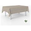 ECOMMERC3 | Tovaglia Vichy antimacchia per tavolo rettangolare dimensioni 100x140 cm | Tovaglia resinata antimacchia, ultra morbida, impermeabile, Vichy Tortora